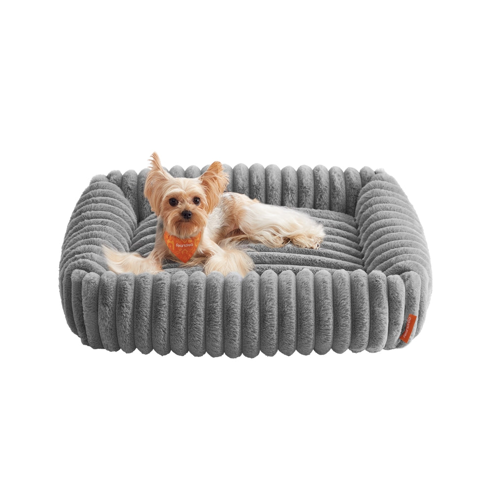 Medium Dog Sofa Bed - Fabric - Dove Grey - Soft Padding