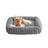 Medium Dog Sofa Bed - Fabric - Dove Grey - Soft Padding