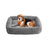 Large Dog Sofa Bed - Dove Grey - Soft Padding