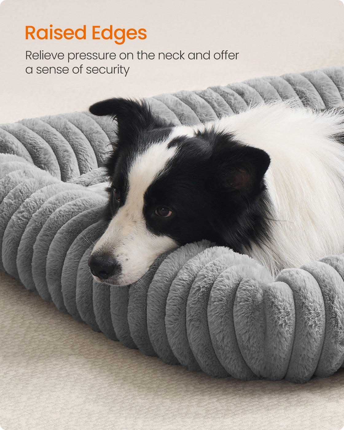 Large Dog Sofa Bed - Dove Grey - Soft Padding