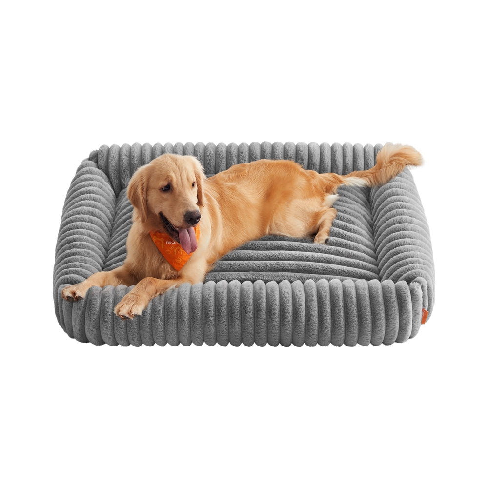 Extra Large Dog Sofa Bed - Dove Grey - Soft Padding