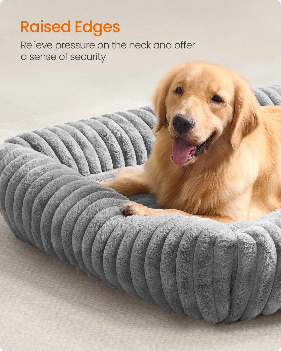 Extra Large Dog Sofa Bed - Dove Grey - Soft Padding