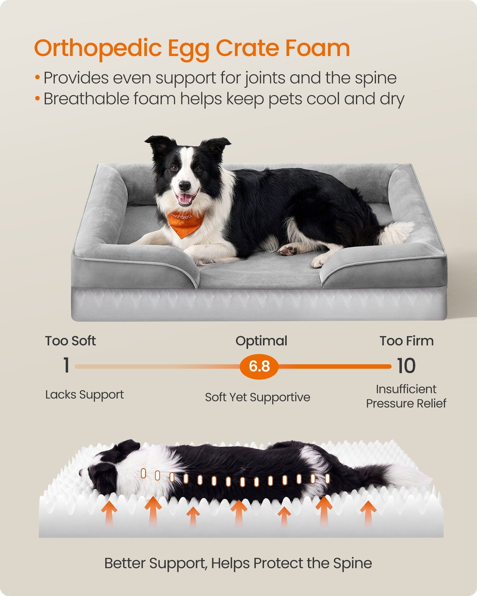 Dog Bed - Soft and Comfortable - Slate Grey