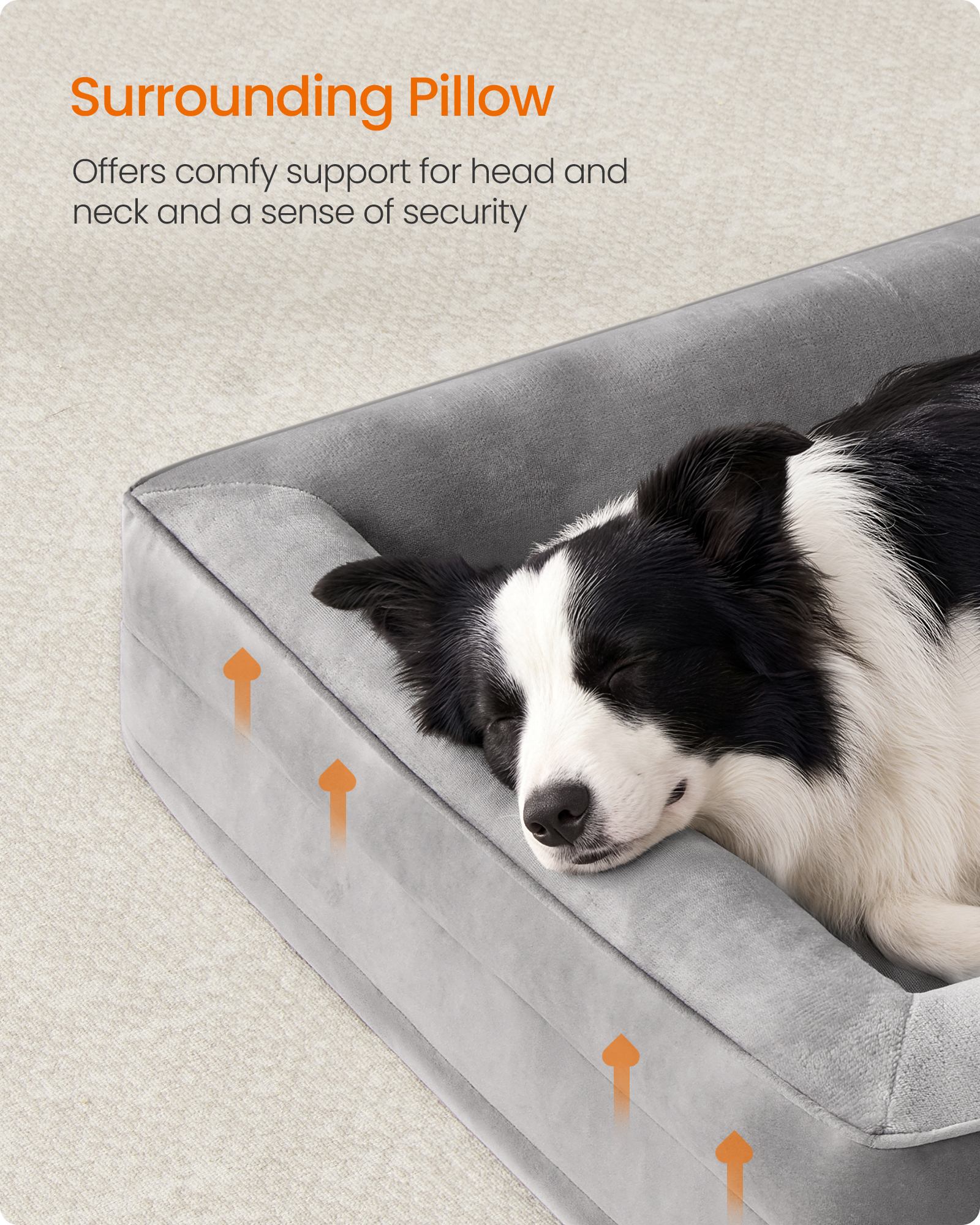 Dog Bed - Soft and Comfortable - Slate Grey