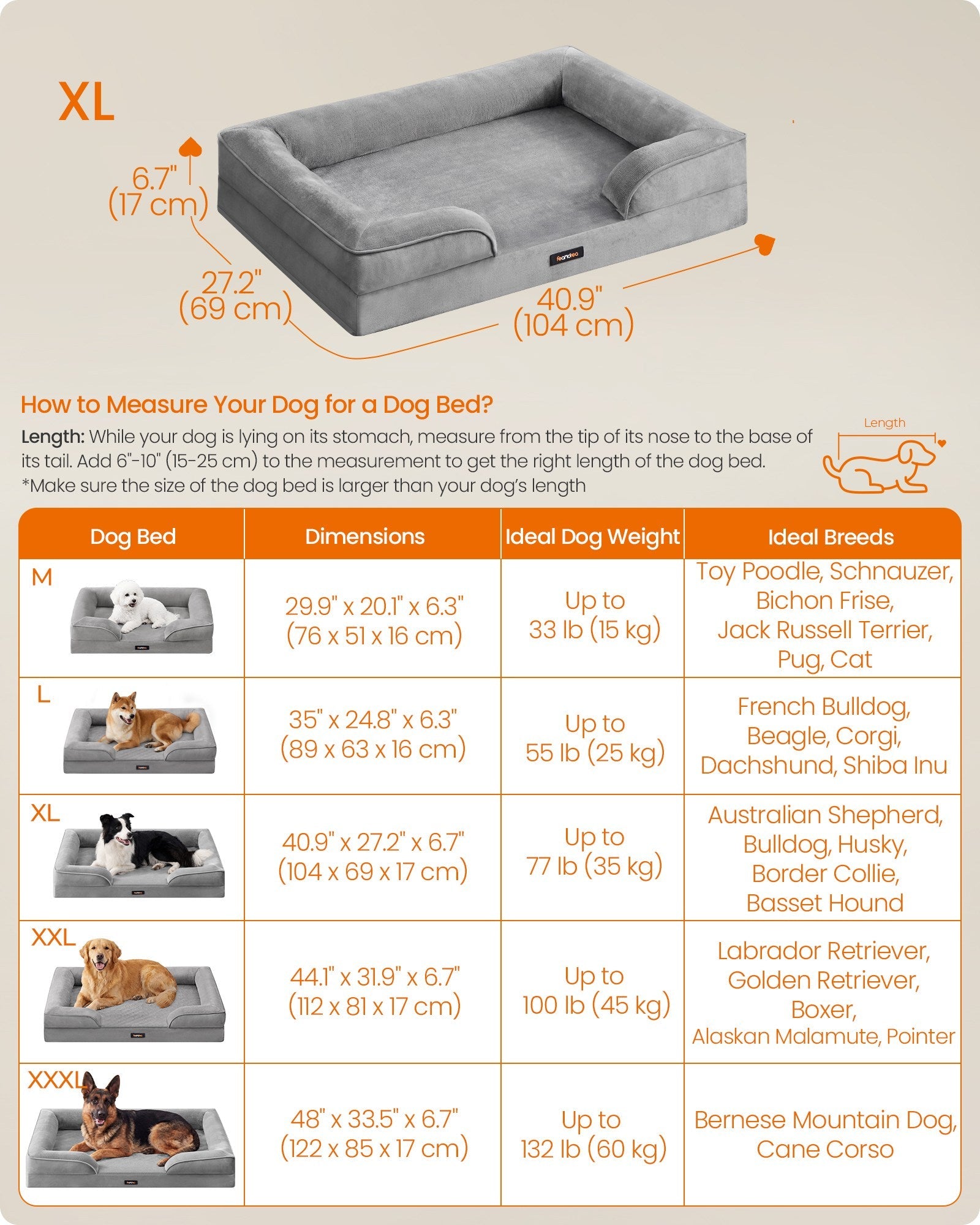 Dog Bed - Soft and Comfortable - Slate Grey