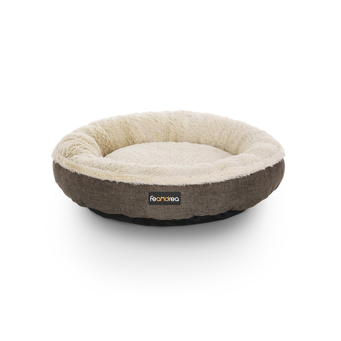 Donut Dog Bed - Fabric - Dark Grey - Non-Slip Bottom