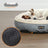 Donut Shape Dog Bed - 55 cm Diameter - Fabric - Dark Grey - Quality Materials for Cozy Nesting