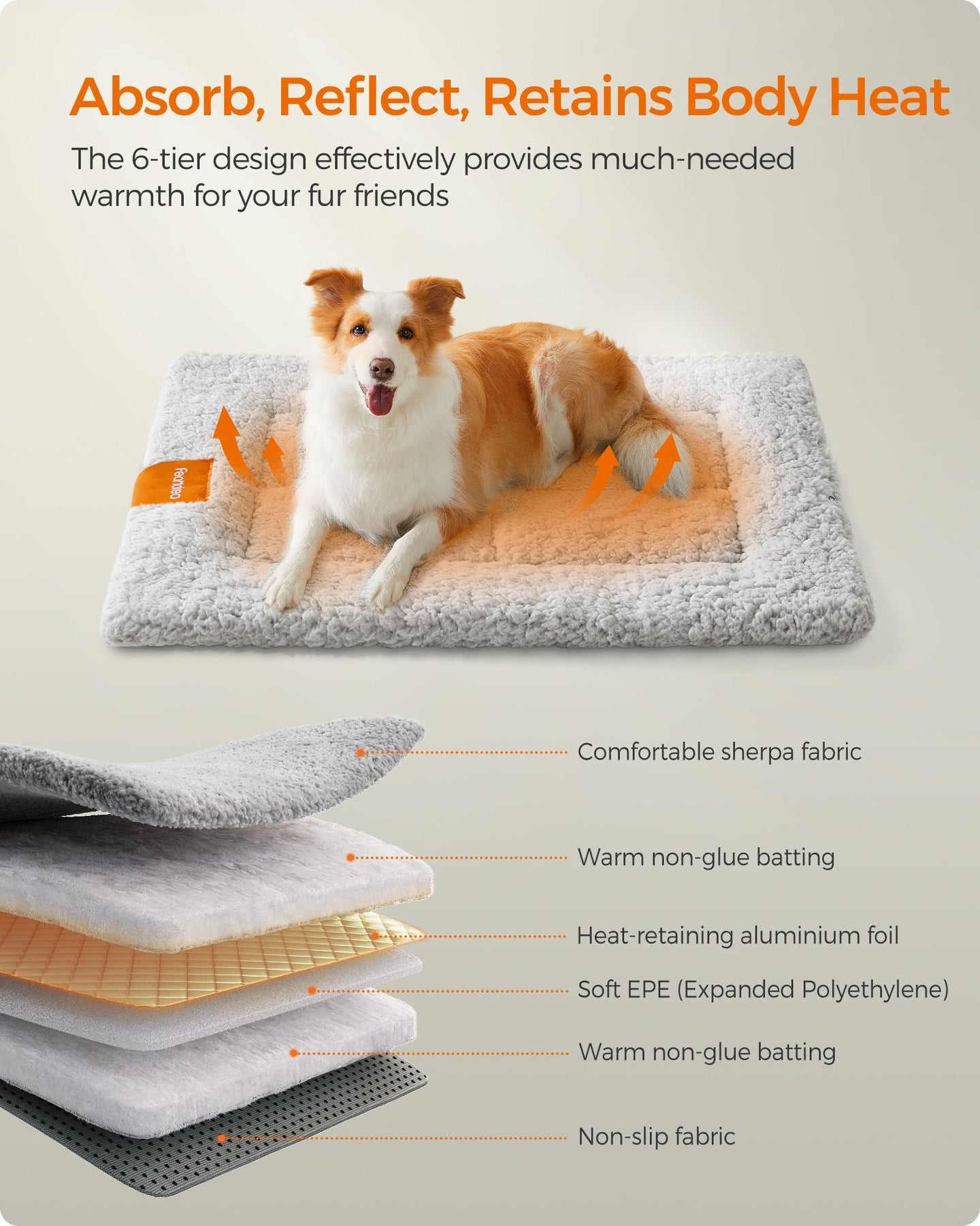 Dog and Cat Bed - PP - Dove Grey - Machine Washable