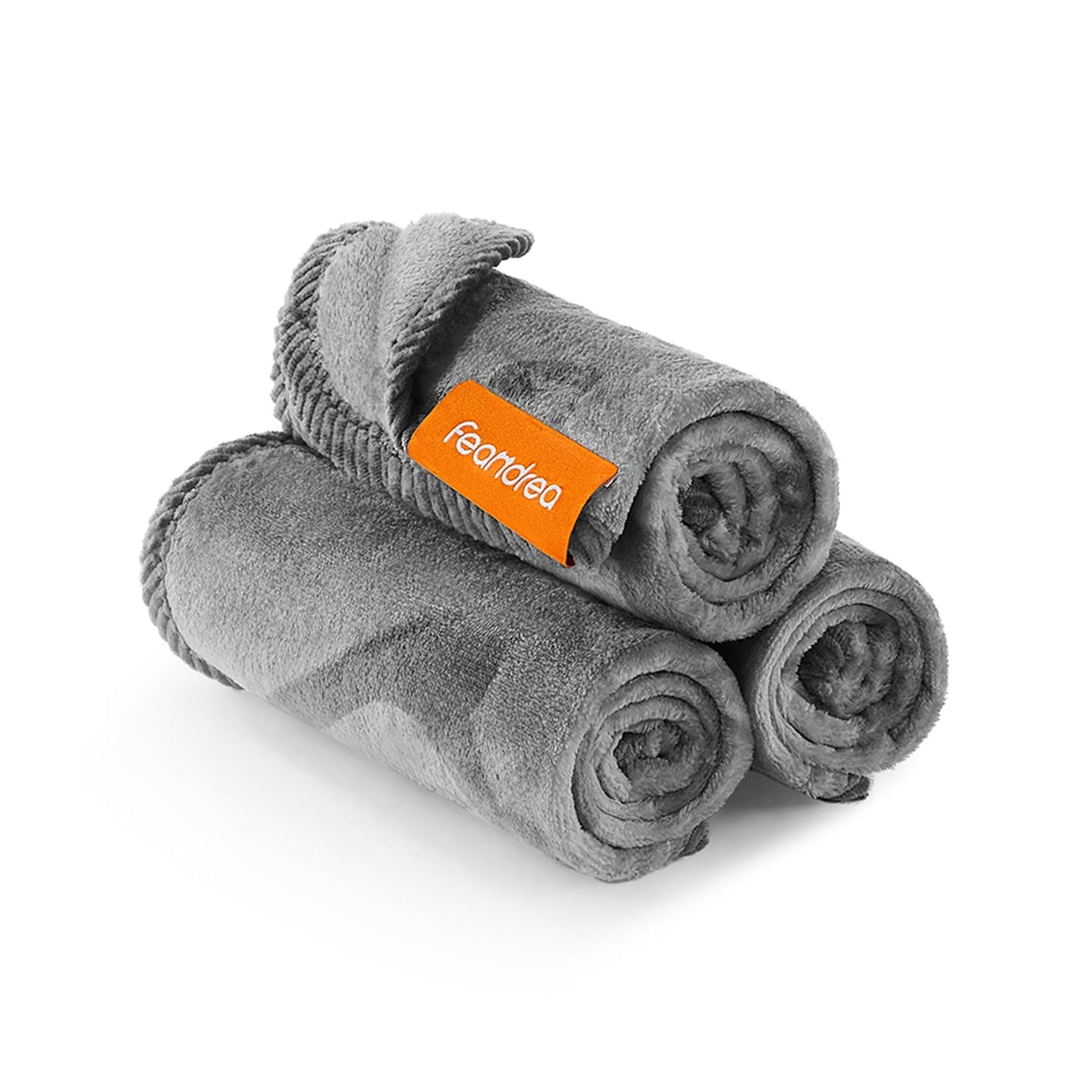 Pack of 3 Pet Blankets - Washable, 60 x 40 cm - Slate Grey - Flannel