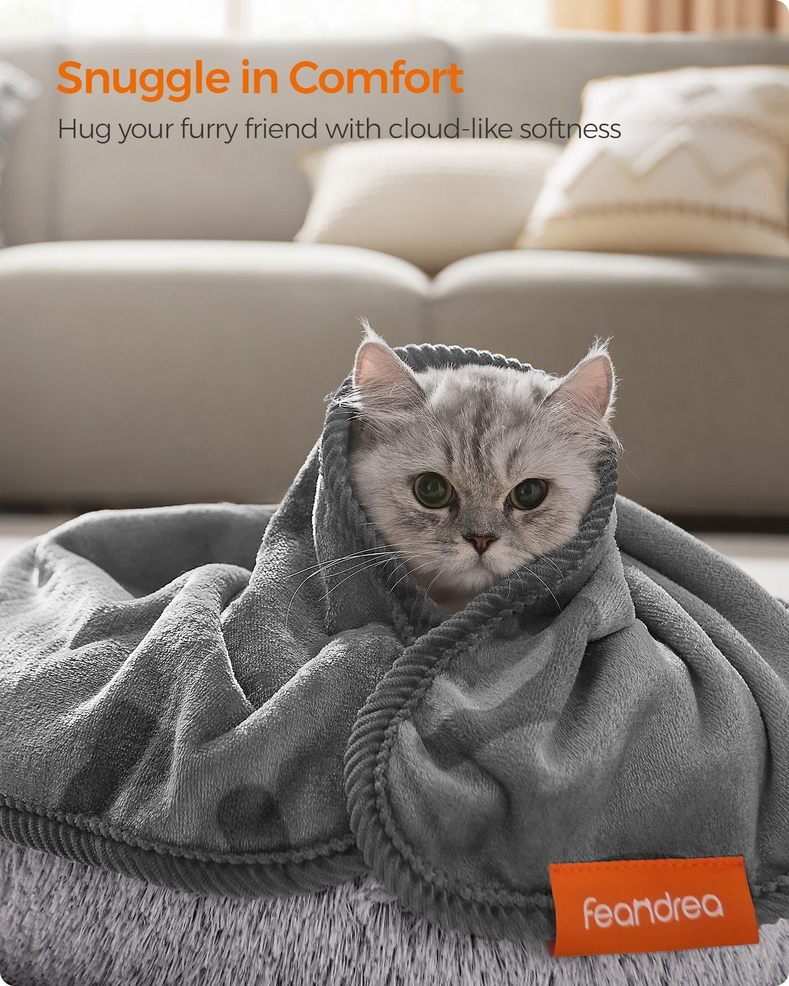 Pack of 3 Pet Blankets - Washable, 60 x 40 cm - Slate Grey - Flannel