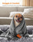 Pack of 3 Flannel Pet Blankets - Washable, 73 x 63 cm - Slate Grey - Flannel
