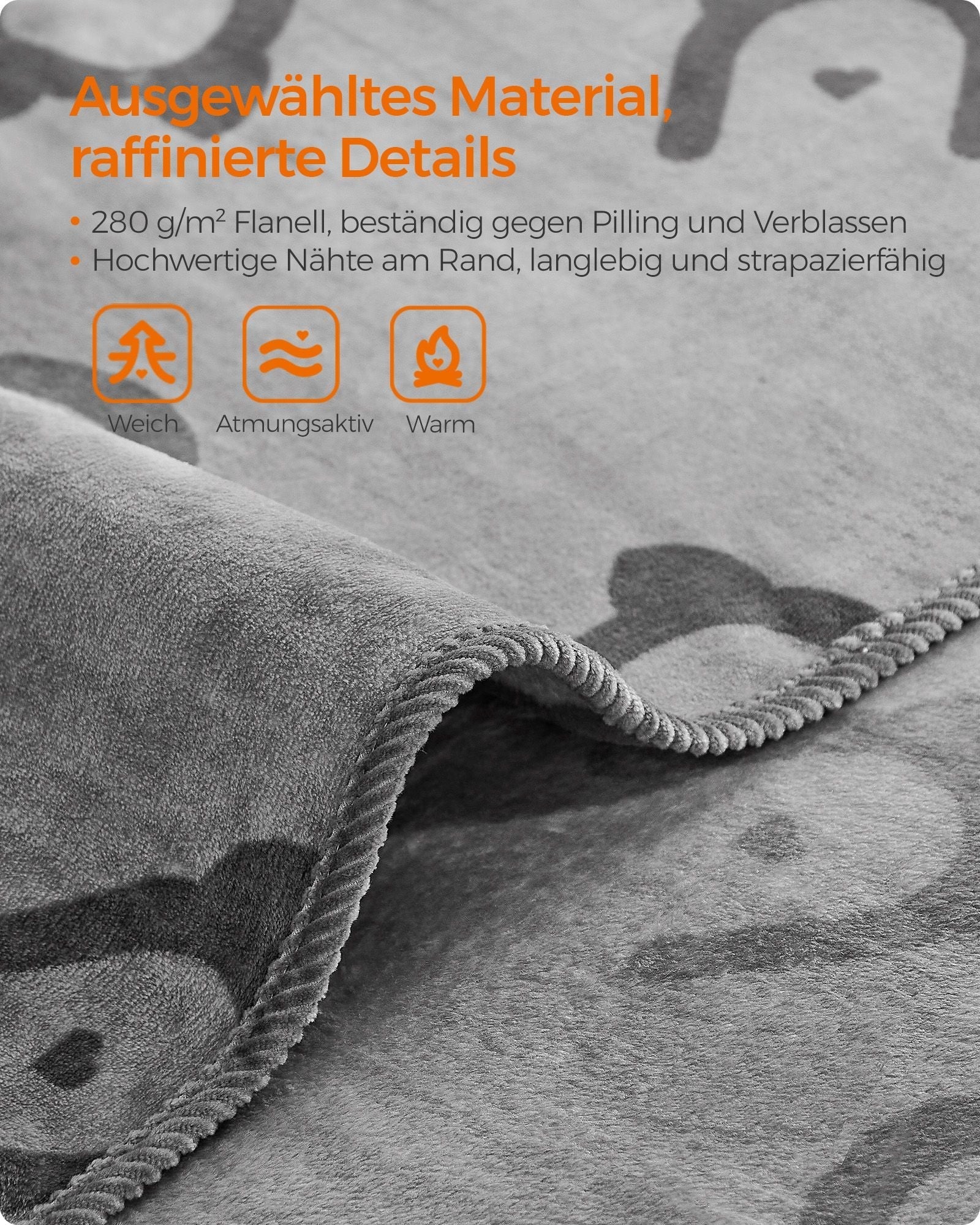Flannel Pet Blanket Set - Slate Grey - Flannel