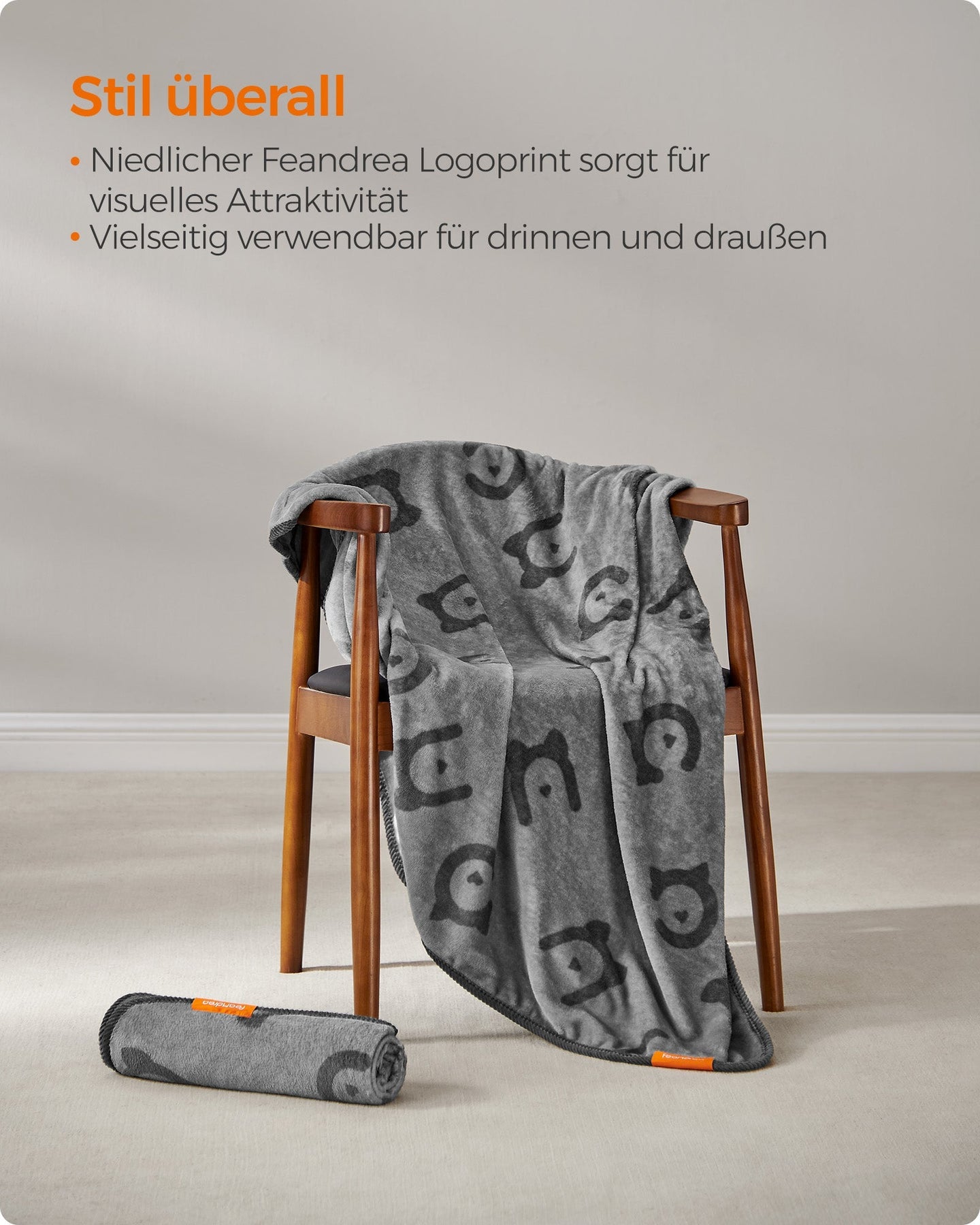 Flannel Pet Blanket Set - Slate Grey - Flannel