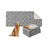 Waterproof Dog Blanket - Quilted Fabric - Dove Grey - Non-Slip Design for Large Dogs 178 x 76 cm