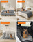 Waterproof Dog Blanket - Fabric - Dove Grey - Large Size with Non-Slip Bottom and Quilted Design