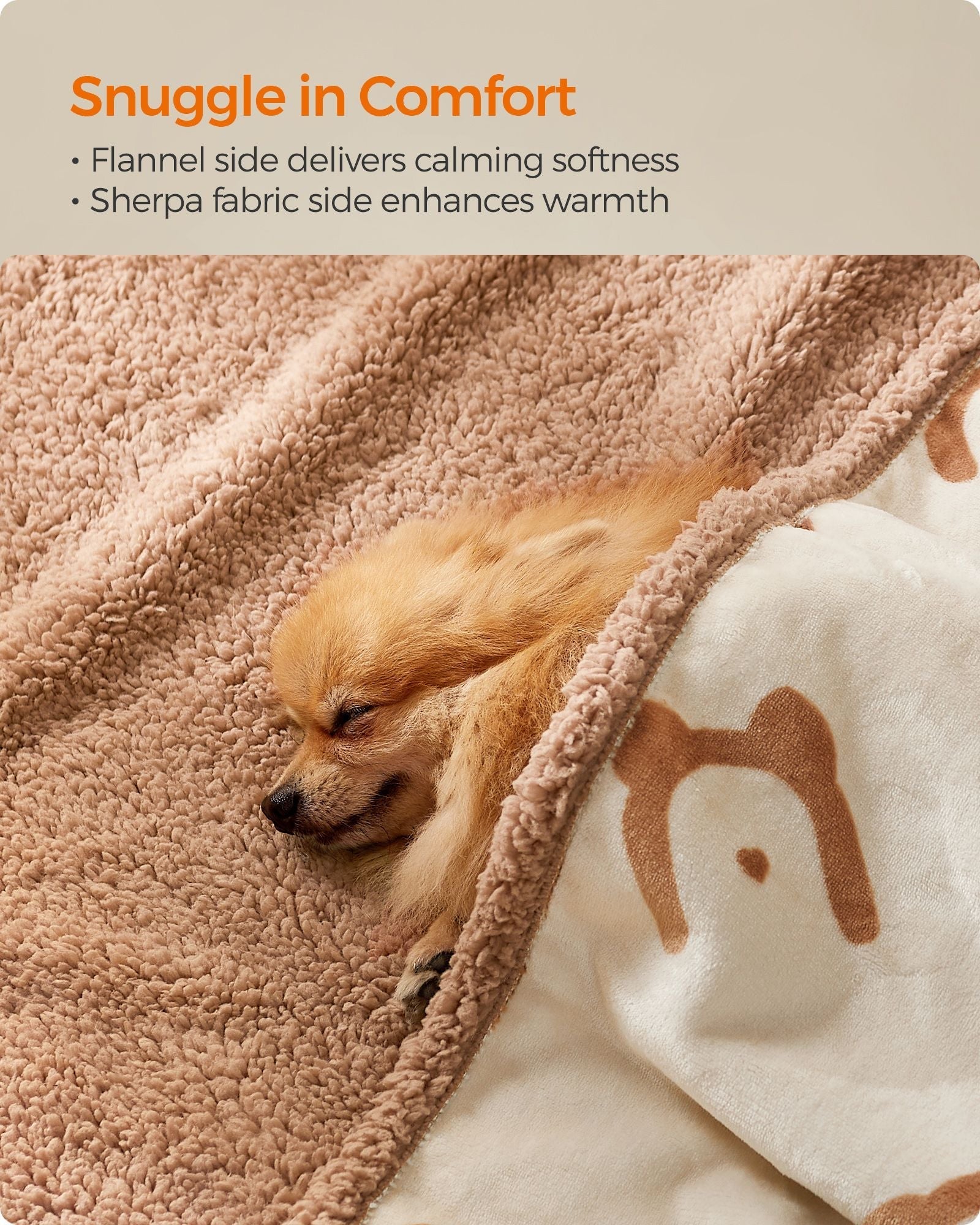 Dog Blanket - Grey - Sherpa Fleece