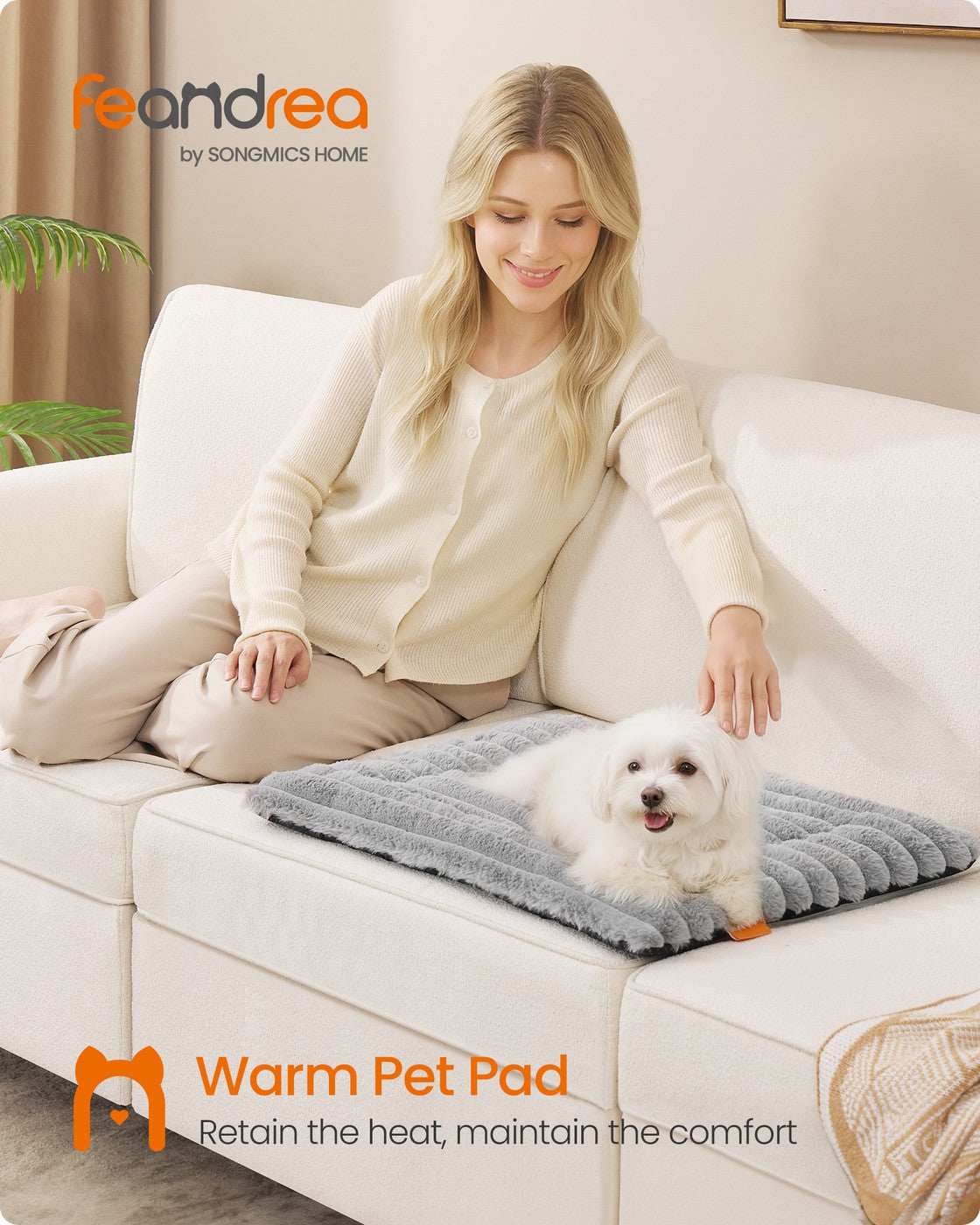 Pet Bed Mat - Fabric - Dove Grey - Machine Washable