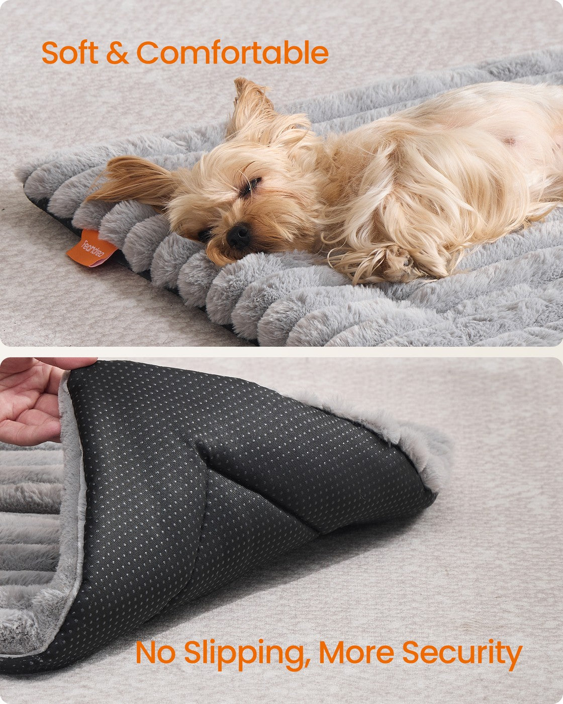 Dog Bed Mat - Fabric - Dove Grey - Machine Washable