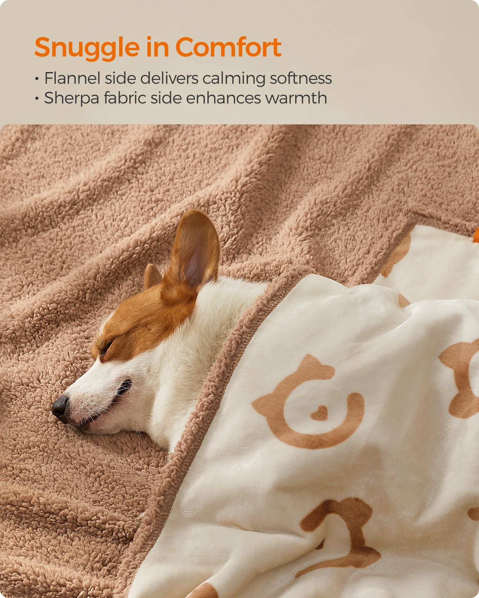 Dog Blanket - Grey - Sherpa Fleece