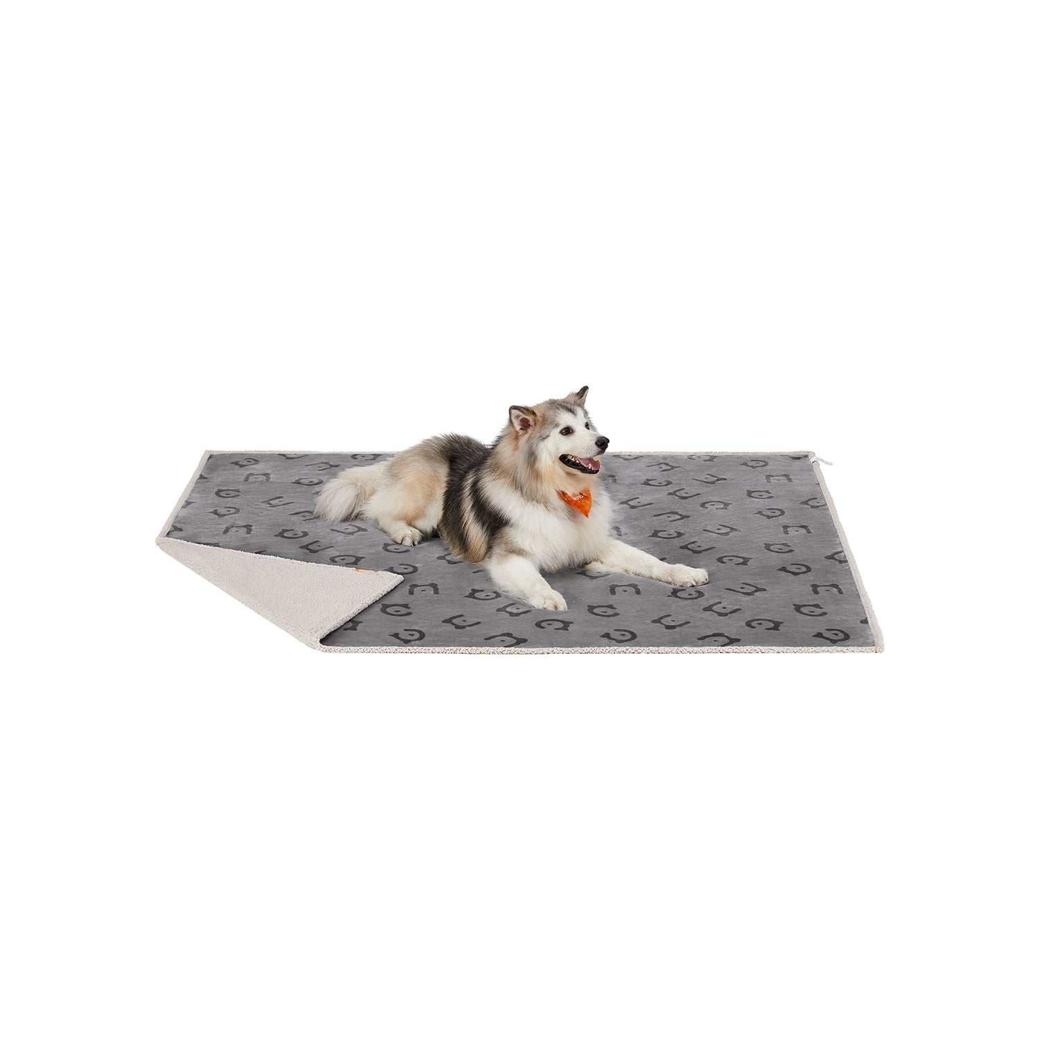 XXXL Waterproof Sherpa Fleece Dog Blanket - Grey - Sherpa Fleece