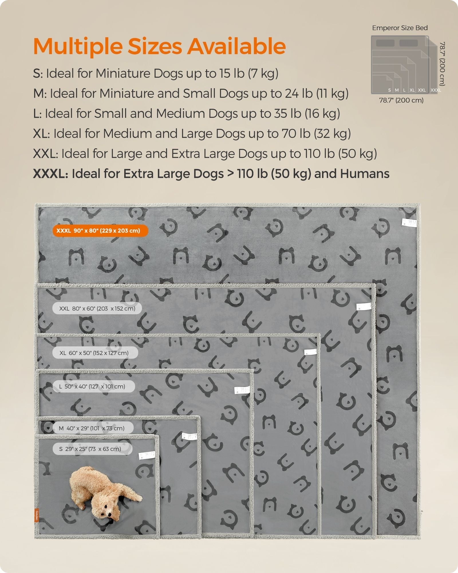 XXXL Waterproof Sherpa Fleece Dog Blanket - Grey - Sherpa Fleece