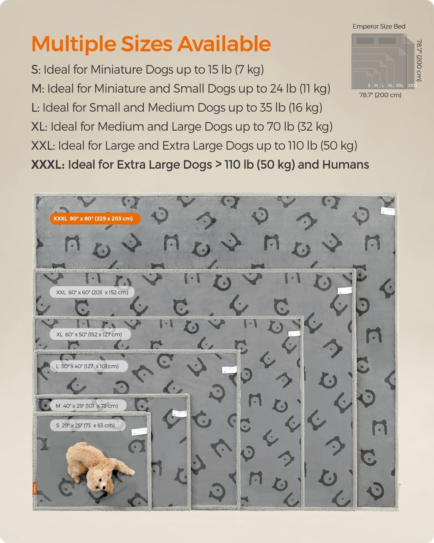 XXXL Waterproof Sherpa Fleece Dog Blanket - Grey - Sherpa Fleece