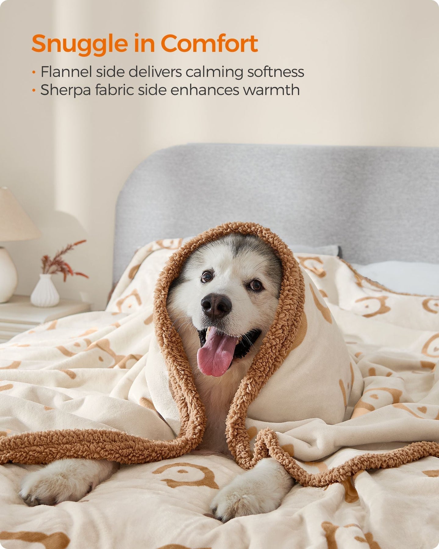 Dog Blanket - Beige - Sherpa Fleece