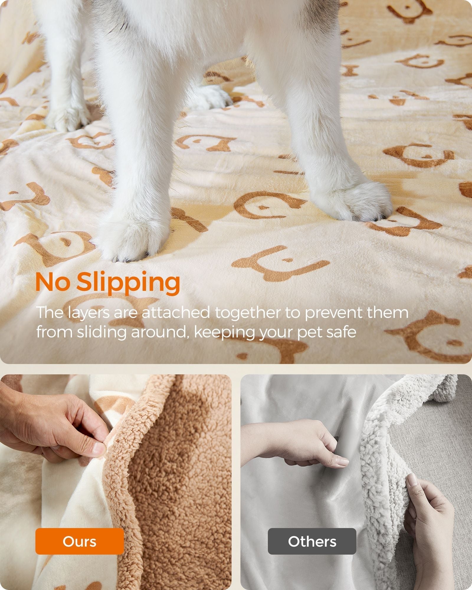 Dog Blanket - Beige - Sherpa Fleece