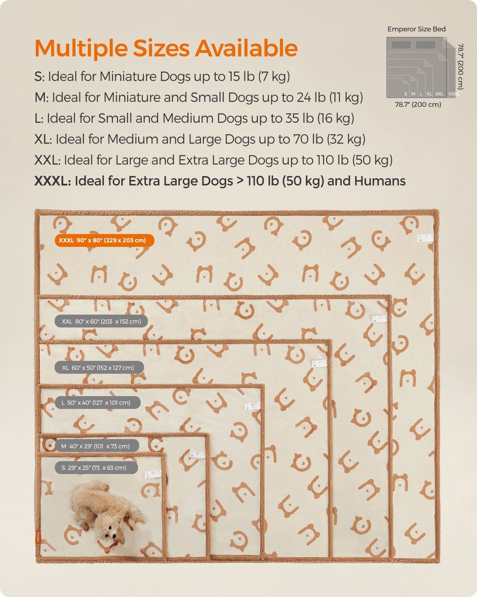 Dog Blanket - Beige - Sherpa Fleece
