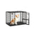 Heavy-Duty Dog Crate - Metal - Black - XL with Removable Doors and Easy Cleaning