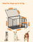 Heavy-Duty Dog Crate - Metal - Black - XL with Removable Doors and Easy Cleaning