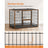 Heavy-Duty Dog Crate - Metal - Black - Double Removable Door