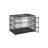 Heavy-Duty Dog Crate - Metal - Ink Black - Removable Top Door and Tray