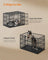 Heavy-Duty Dog Crate - Metal - Ink Black - Removable Top Door and Tray