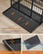 Heavy-Duty Dog Crate - Metal - Ink Black - Removable Top Door and Tray