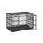 Heavy-Duty Dog Crate - Steel - Ink Black - Removable Top Door and Tray