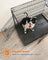 Folding Dog Crate - Metal - Black - Double Door with Tray