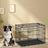 Foldable Metal Dog Crate - Black - XXL Size with Removable Tray
