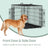 Foldable Metal Dog Crate - Black - XXL Size with Removable Tray