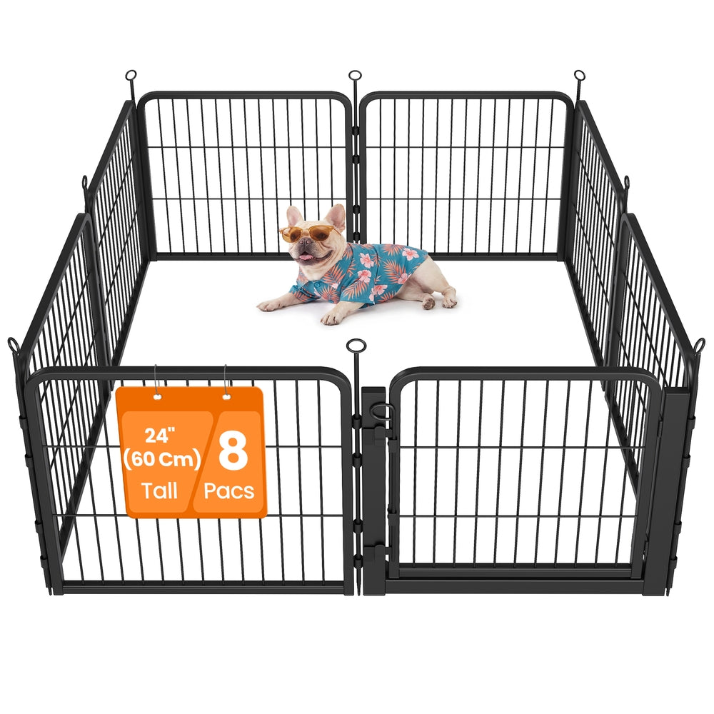 Pet Playpen - Foldable - Ink Black - 138.5 x 138.5 x 60 cm