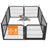 Pet Playpen - Foldable - Ink Black - 138.5 x 138.5 x 60 cm