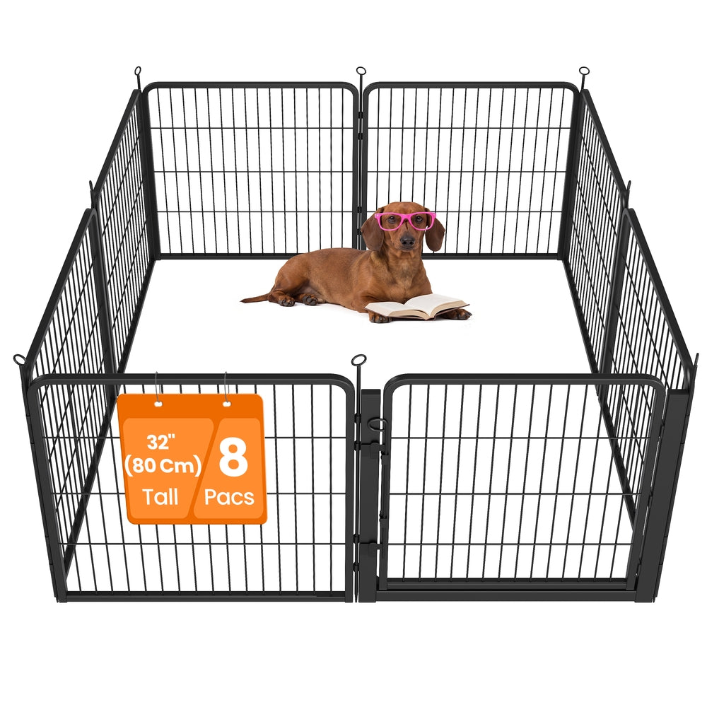 Pet Playpen - Foldable - Ink Black - 170 x 170 x 80 cm
