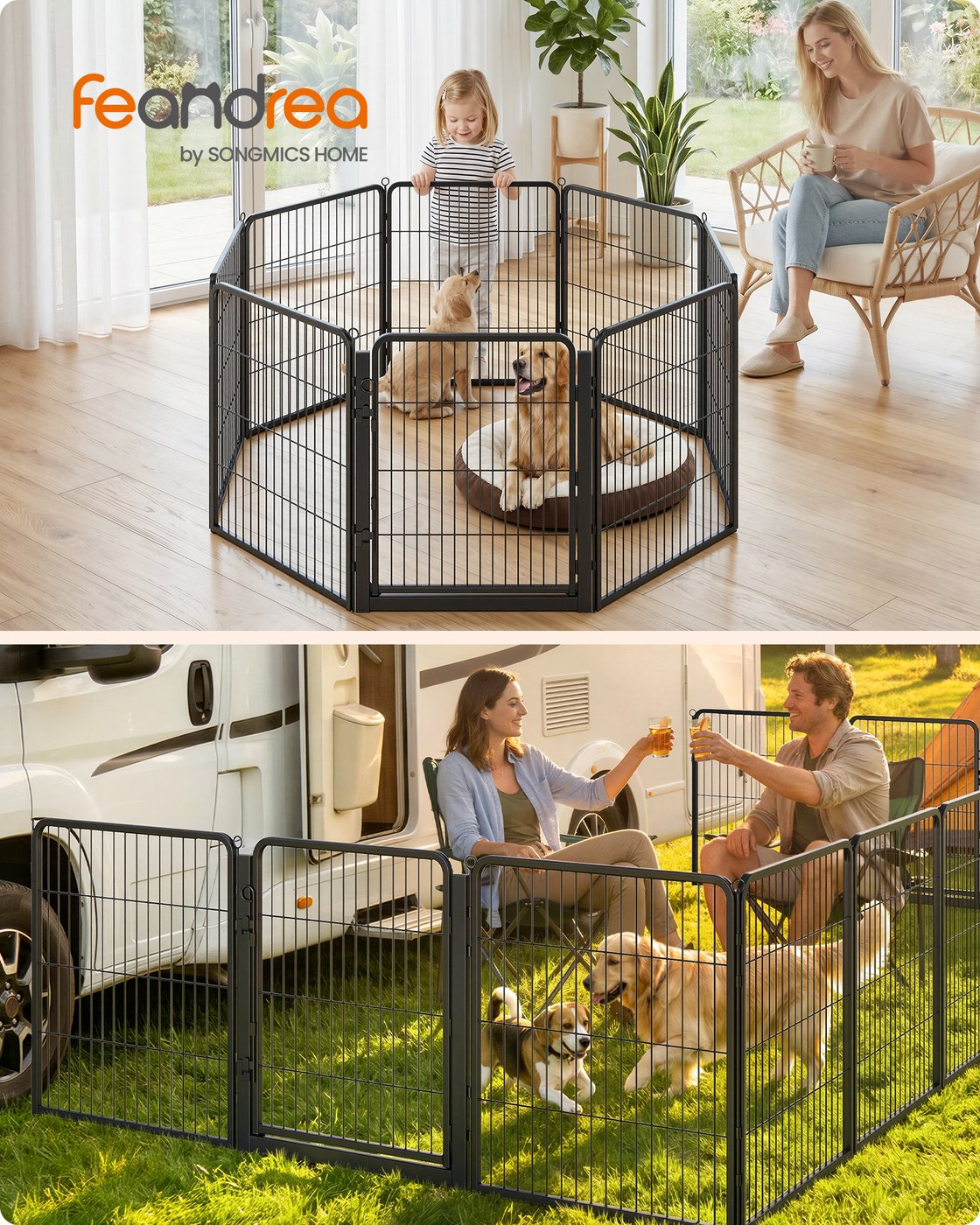 Pet Playpen - Foldable - Ink Black
