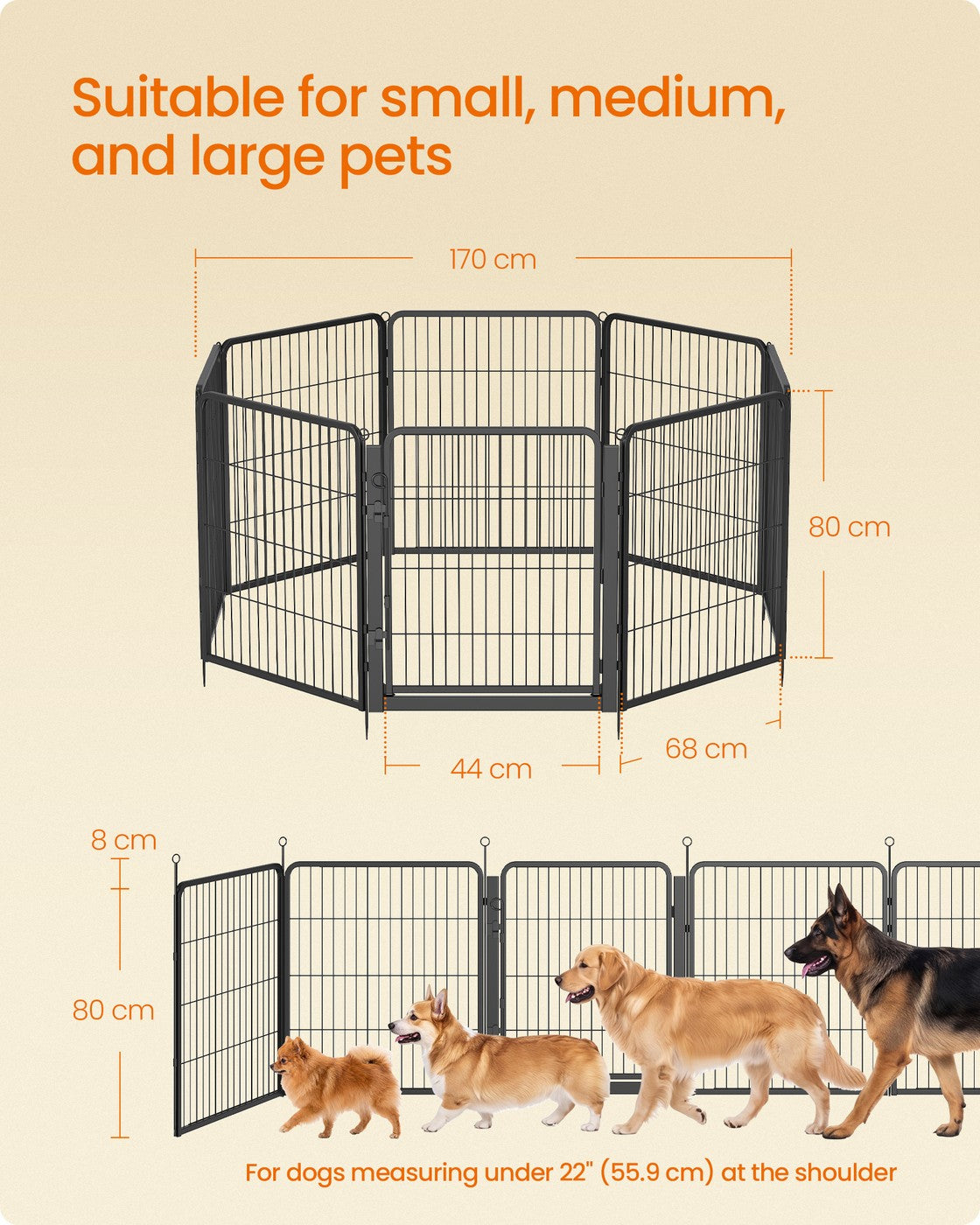 Pet Playpen - Foldable - Ink Black