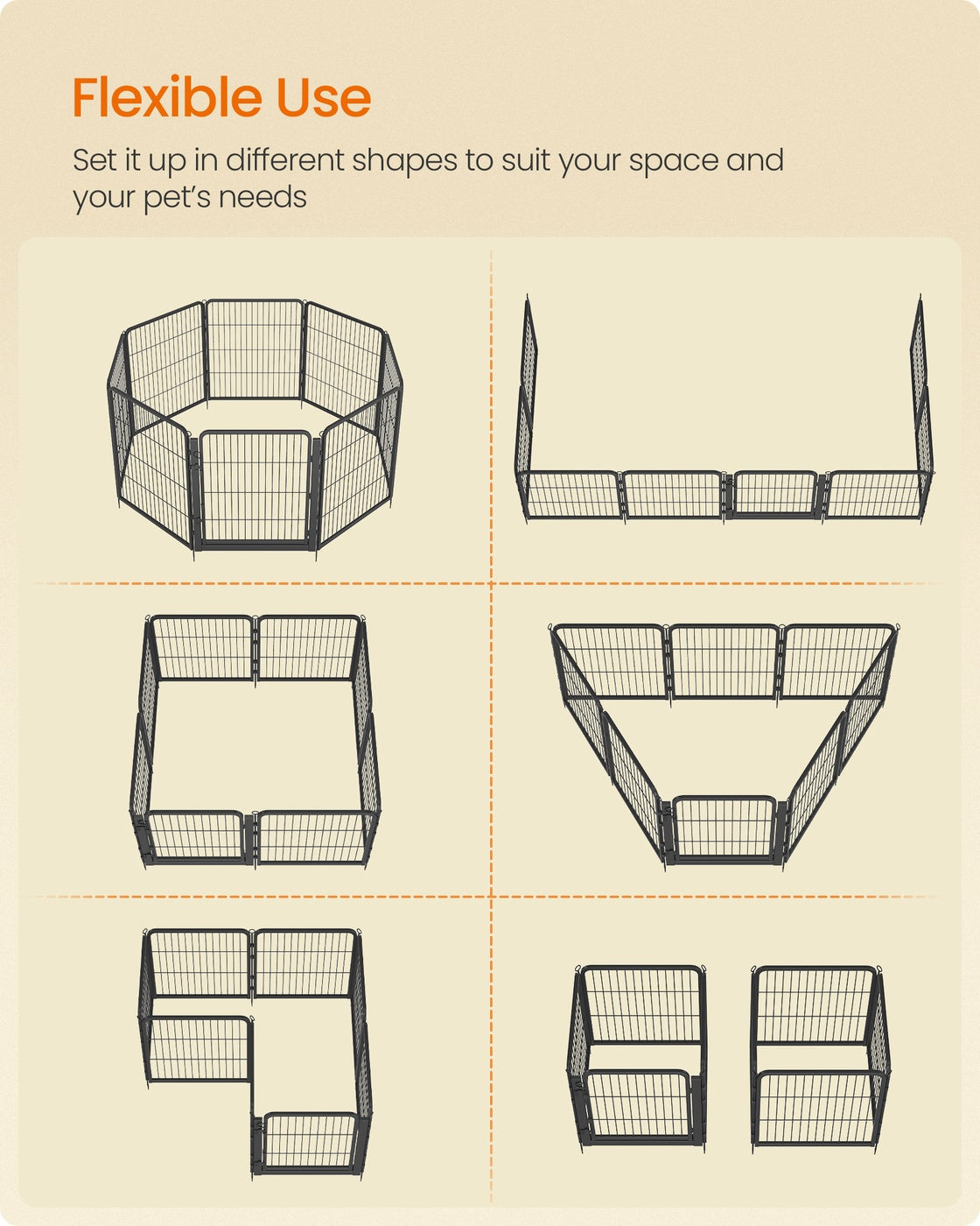 Pet Playpen - Foldable - Ink Black