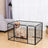 Puppy Playpen - Metal - Black - Foldable Pet Exercise Enclosure