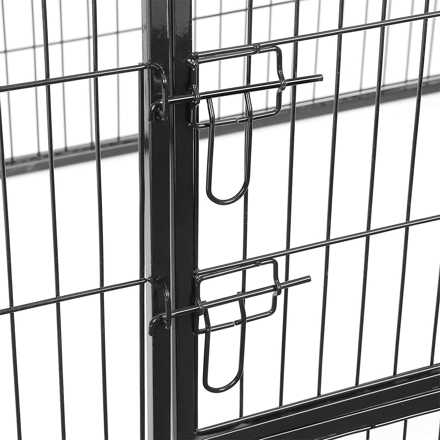 Puppy Playpen - Metal - Black - Foldable Pet Exercise Enclosure
