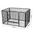 Puppy Playpen - Metal - Black - Foldable Pet Exercise Enclosure