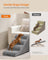 4-Step Dog Stairs - 30L - Faux Suede Fabric - Waterproof