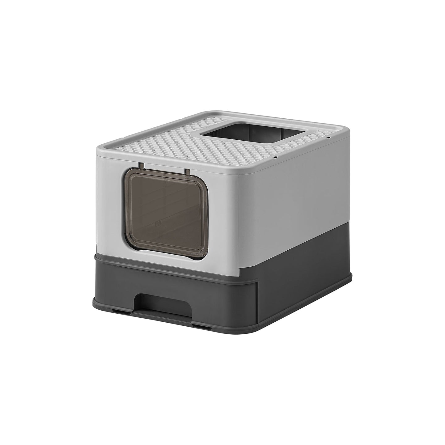Hidden Cat Litter Box - Wood - Beige - Spacious Design with Slide-Out Tray and Hood